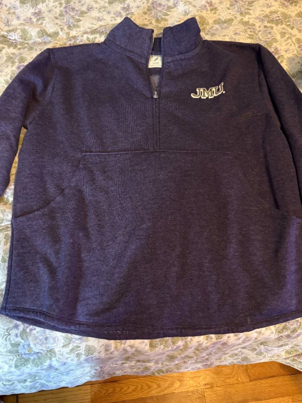 James Madison University Women's Zip Sweatshirt Sz Large